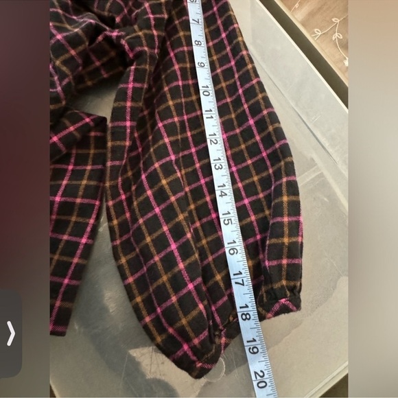 Madewell plaid flannel raglan babydoll dress half sleeve size 2 - Picture 9 of 13